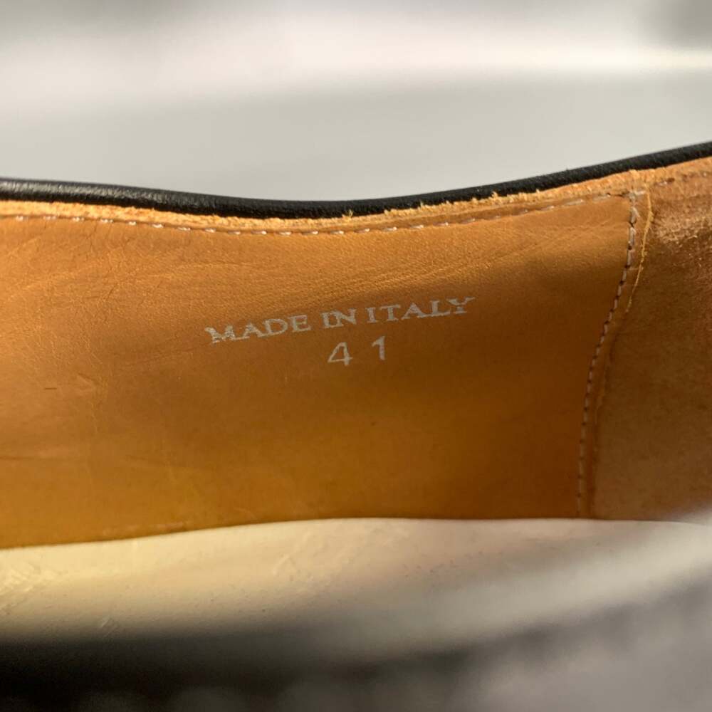 MAISON MARTIN MARGIELA Size 8 Turquoise Teal Painted Leather Lace Lace Up Shoes - Picture 7 of 8